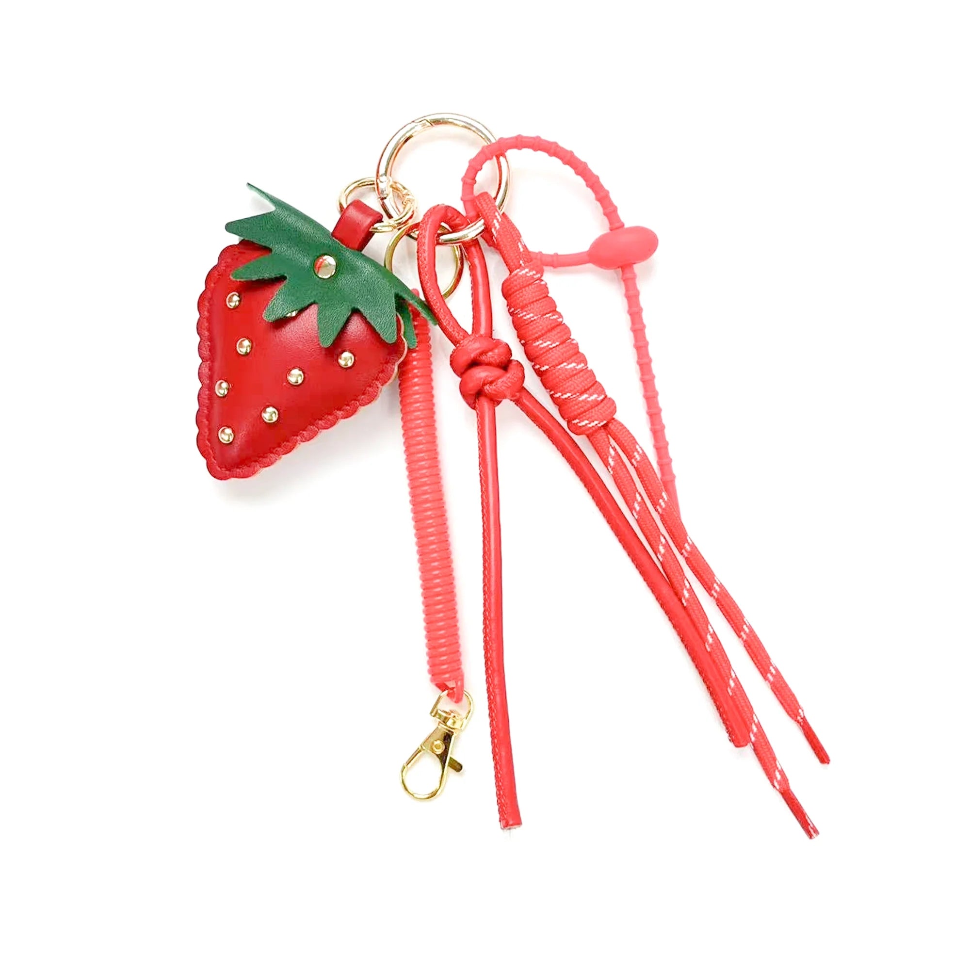 Anhänger Erdbeere mit Blattdetail